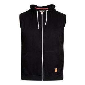 Duke Mens D555 Blake Kingsize Sleeveless Full Zip Hoodie / Black